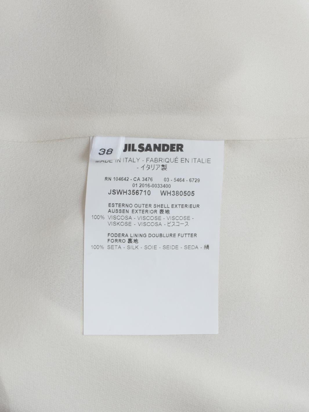 Jil Sander 白色 Fil Coupè 半身裙