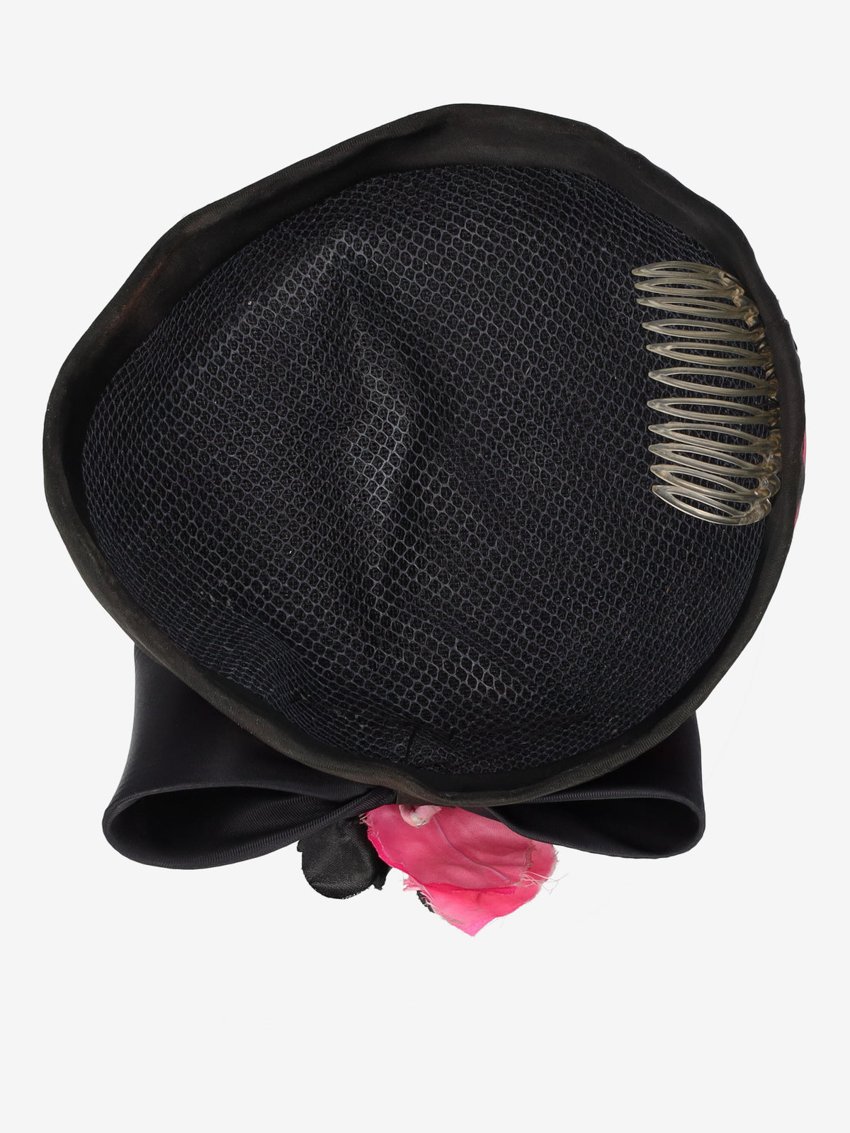 Vintage Black & Pink Floral Fascinator W27526.161  Vintage 