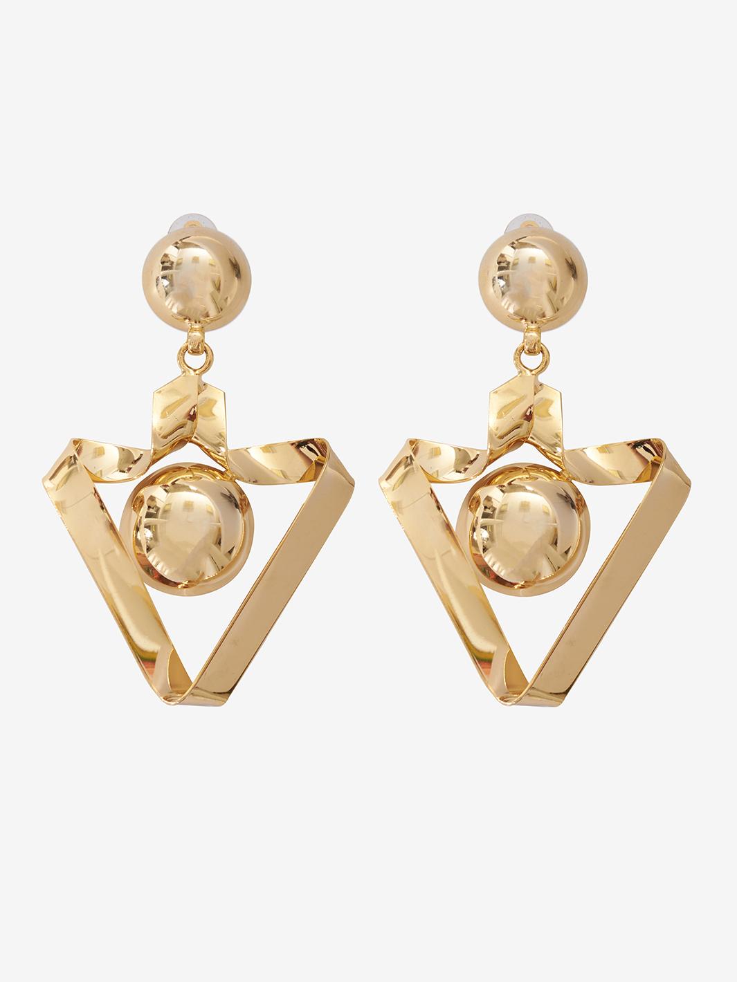 Correani Gold color metal earrings MR280923_15  Correani 