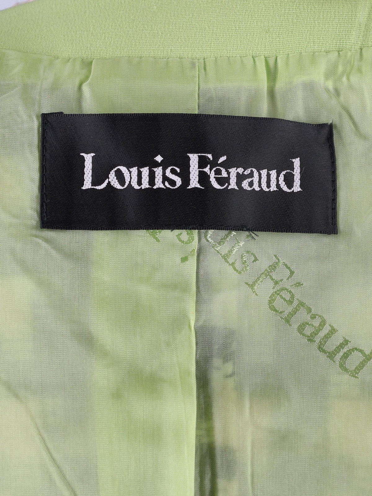 Vintage Two-Piece Suit with Acid Green Hem Details W7426.26  Louis Feraud 