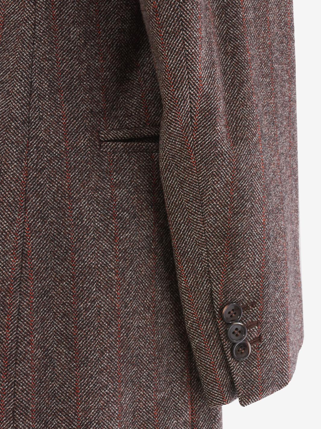 Brown herringbone suit U81_11/18  Vintage 