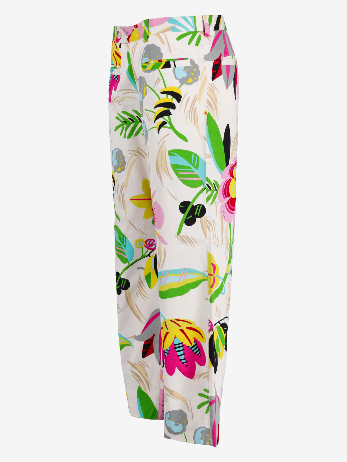 Pantaloni Gucci con motivo floreale - anni '90