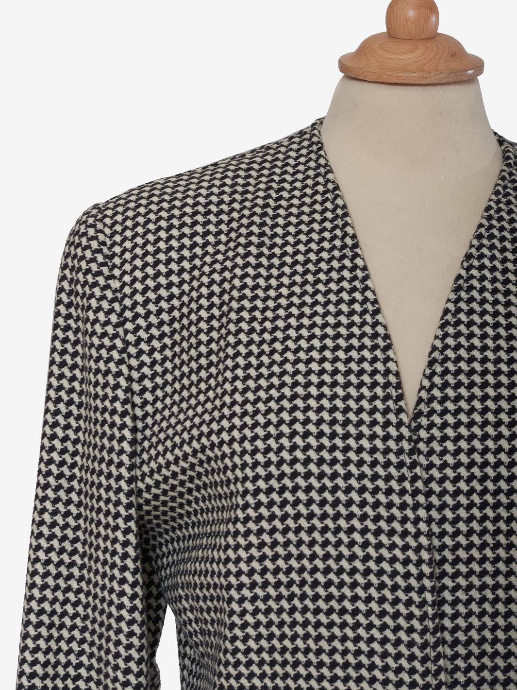 Vintage houndstooth wool blazer