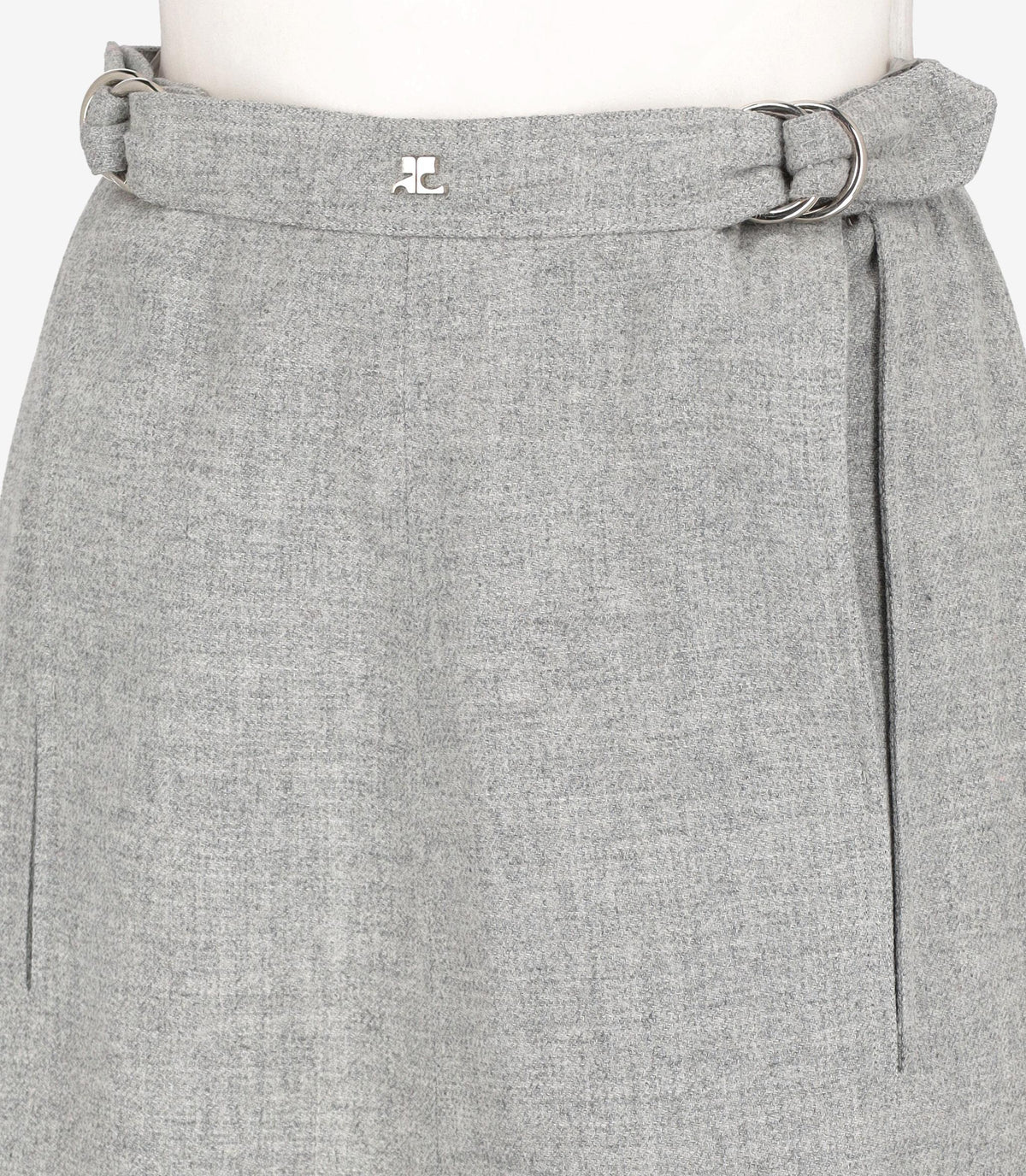 Courrèges Skirt in Grey Wool MR260725.21  Courrèges 