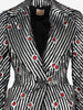 Structured Sequin Stripe Blazer with Ruby Cabochons - Archival Vivienne Westwood AR141  Vivienne Westwood 