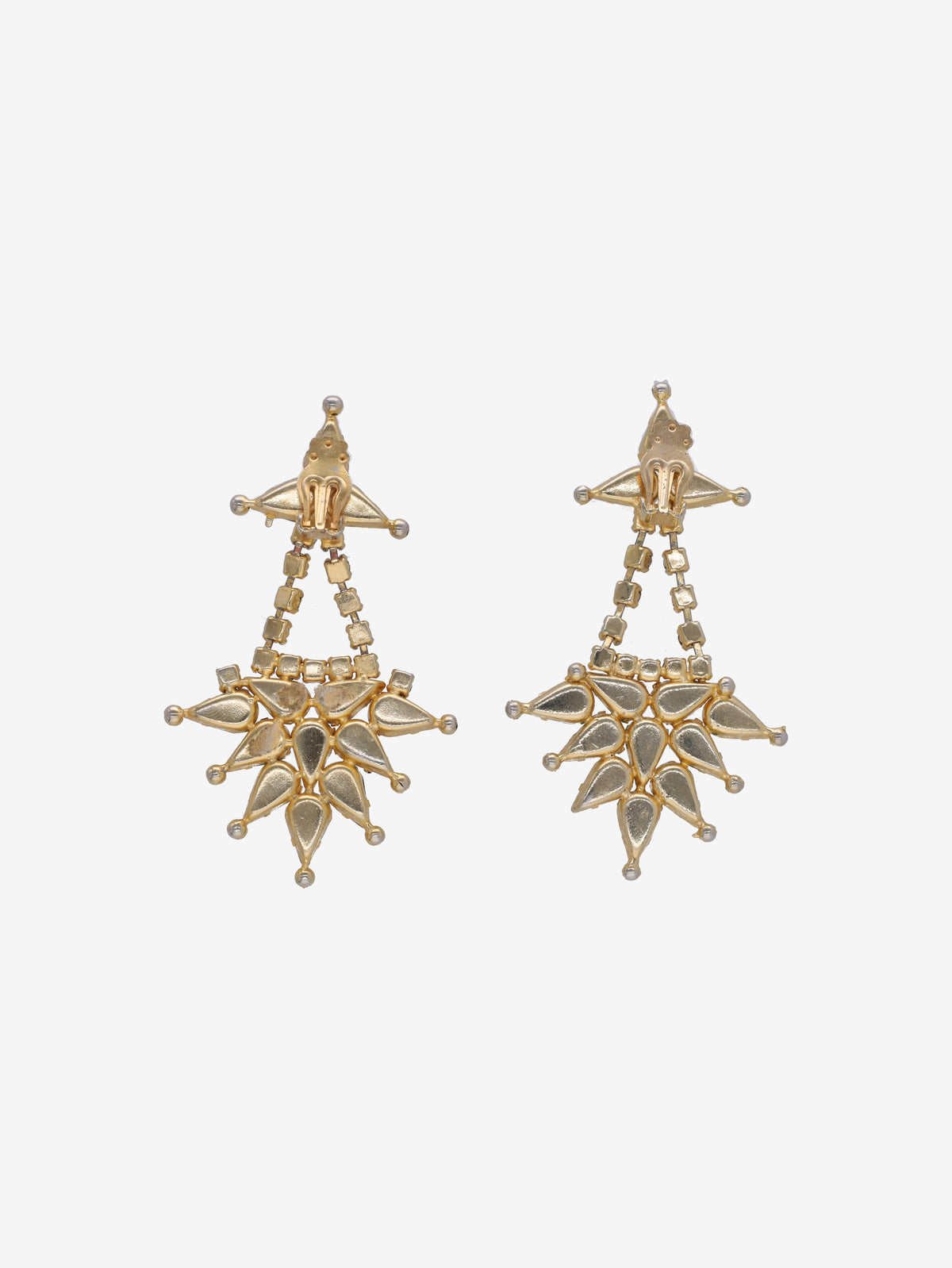 Vintage Multi-Shaped Gemstone Pendant Earrings W13426.51  Vintage 