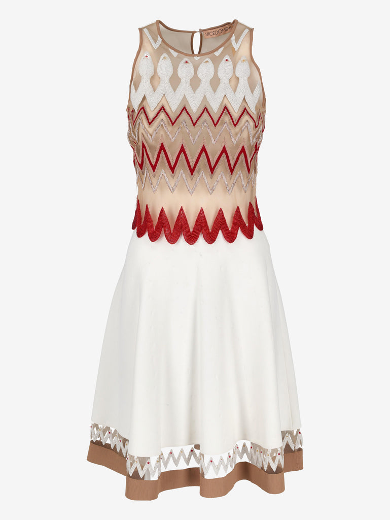 Vintage Dress with Tulle and Beaded Embroidery W7426.43  Vintage 