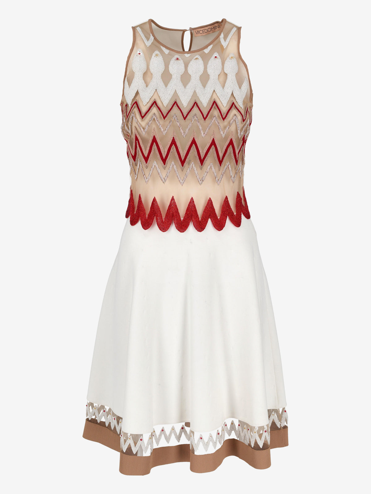 Vintage Dress with Tulle and Beaded Embroidery W7426.43  Vintage 