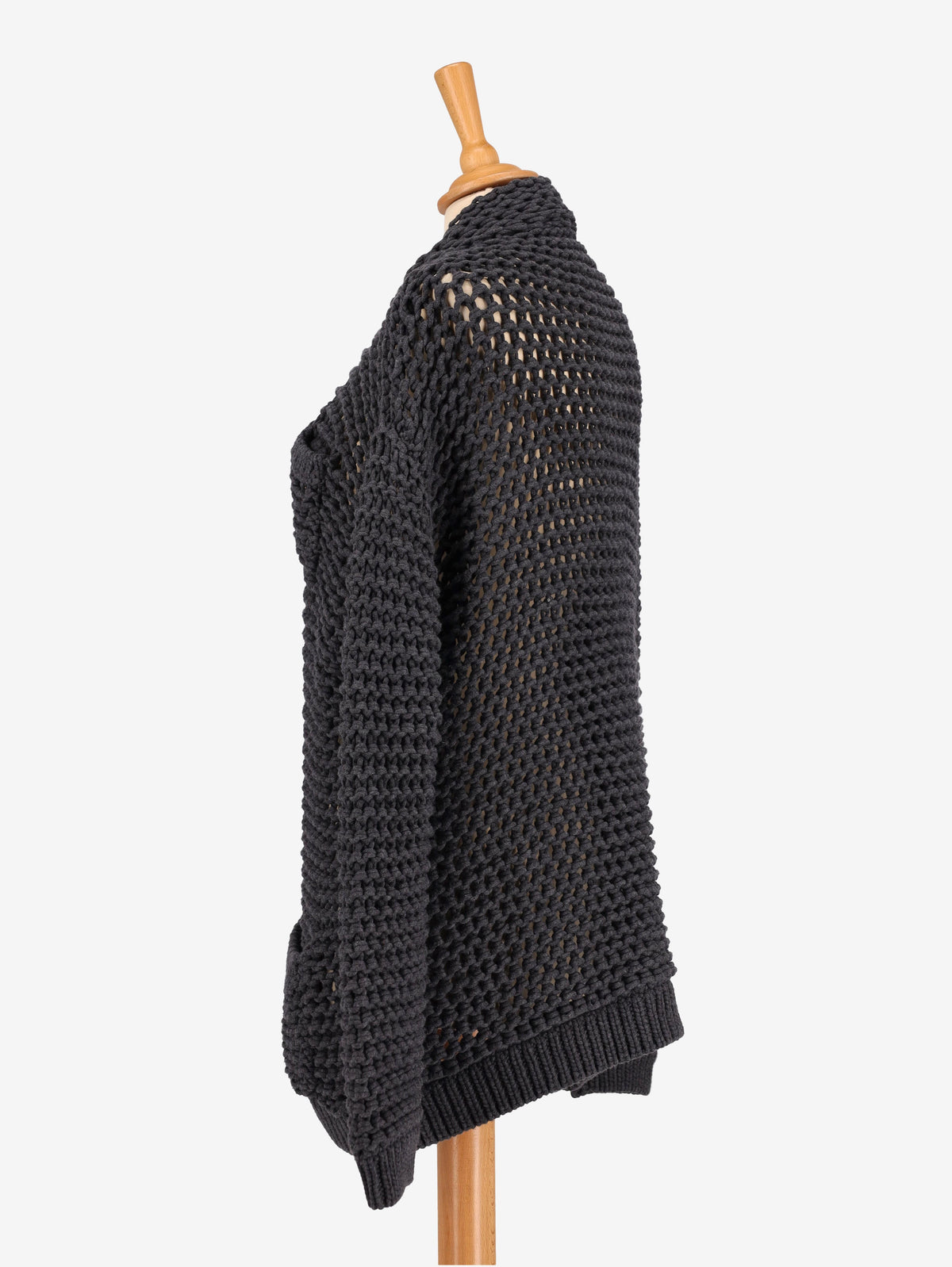 Brunello Cucinelli Knitted Charcoal Cardigan