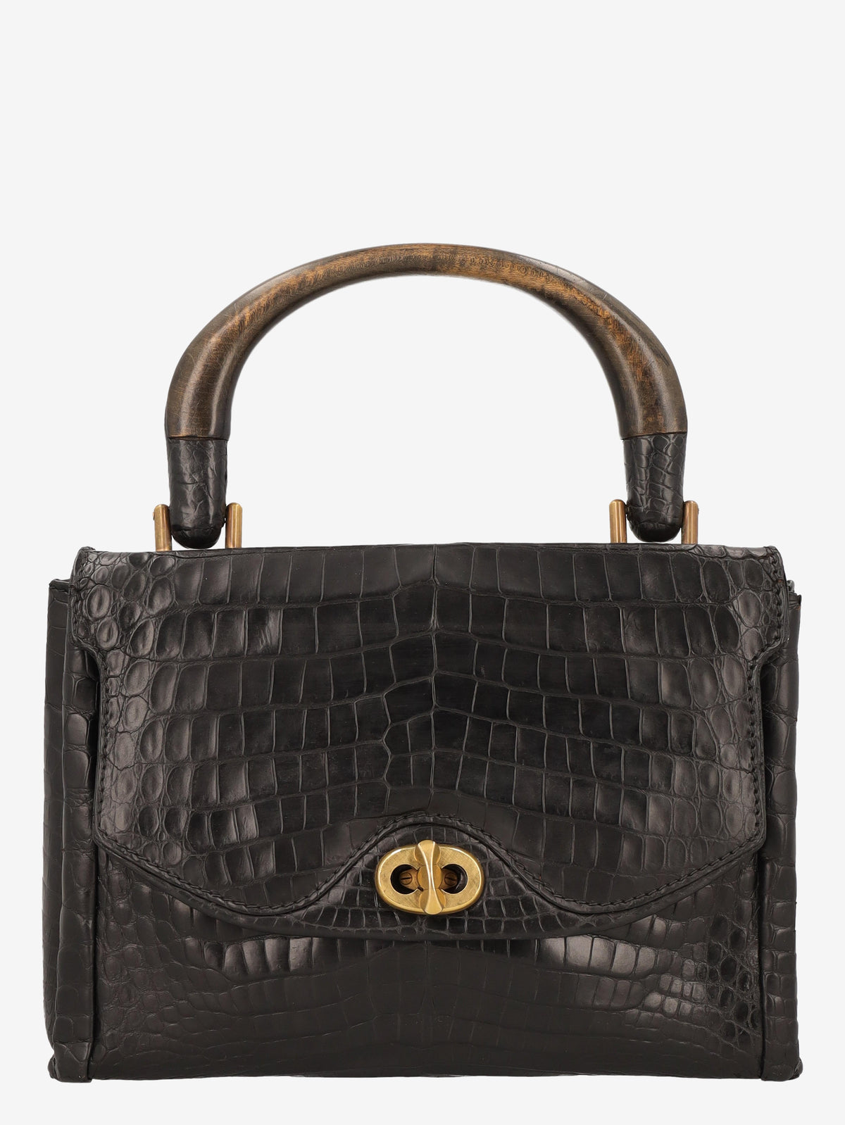 Borsa a mano Gucci Vintage in cocco nero