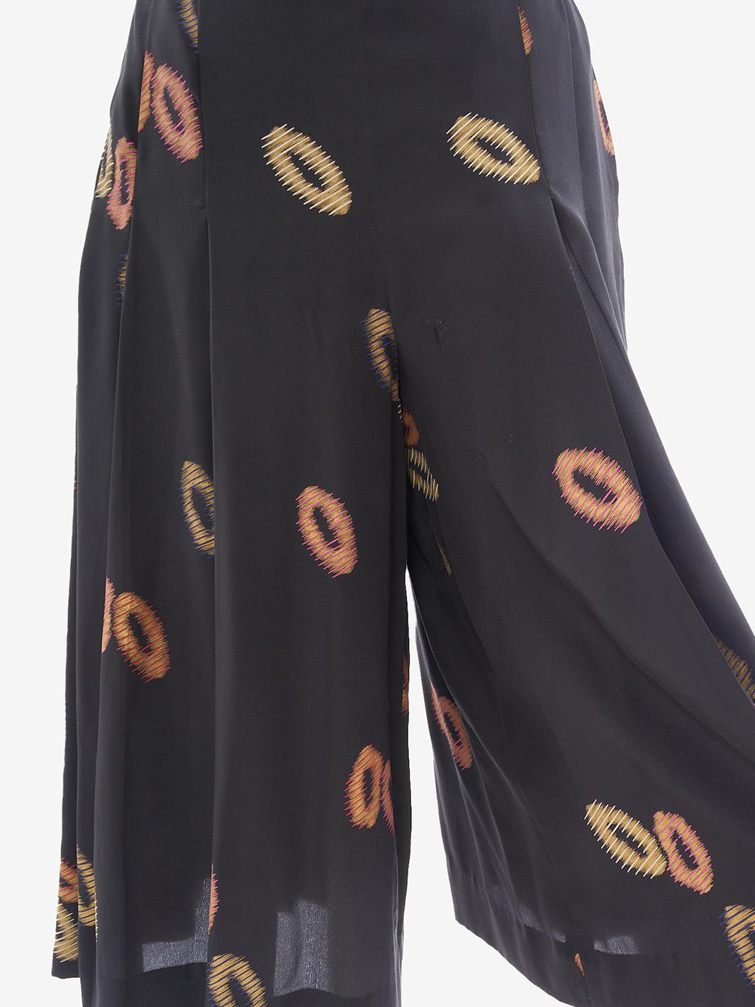 Emanuel Ungaro Silk suit skirt and blouse abstract pattern