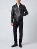 Dsquared2 Calf Leather Biker Jacket with Ribbed Hem CVM26.23.28  Dsquared² 