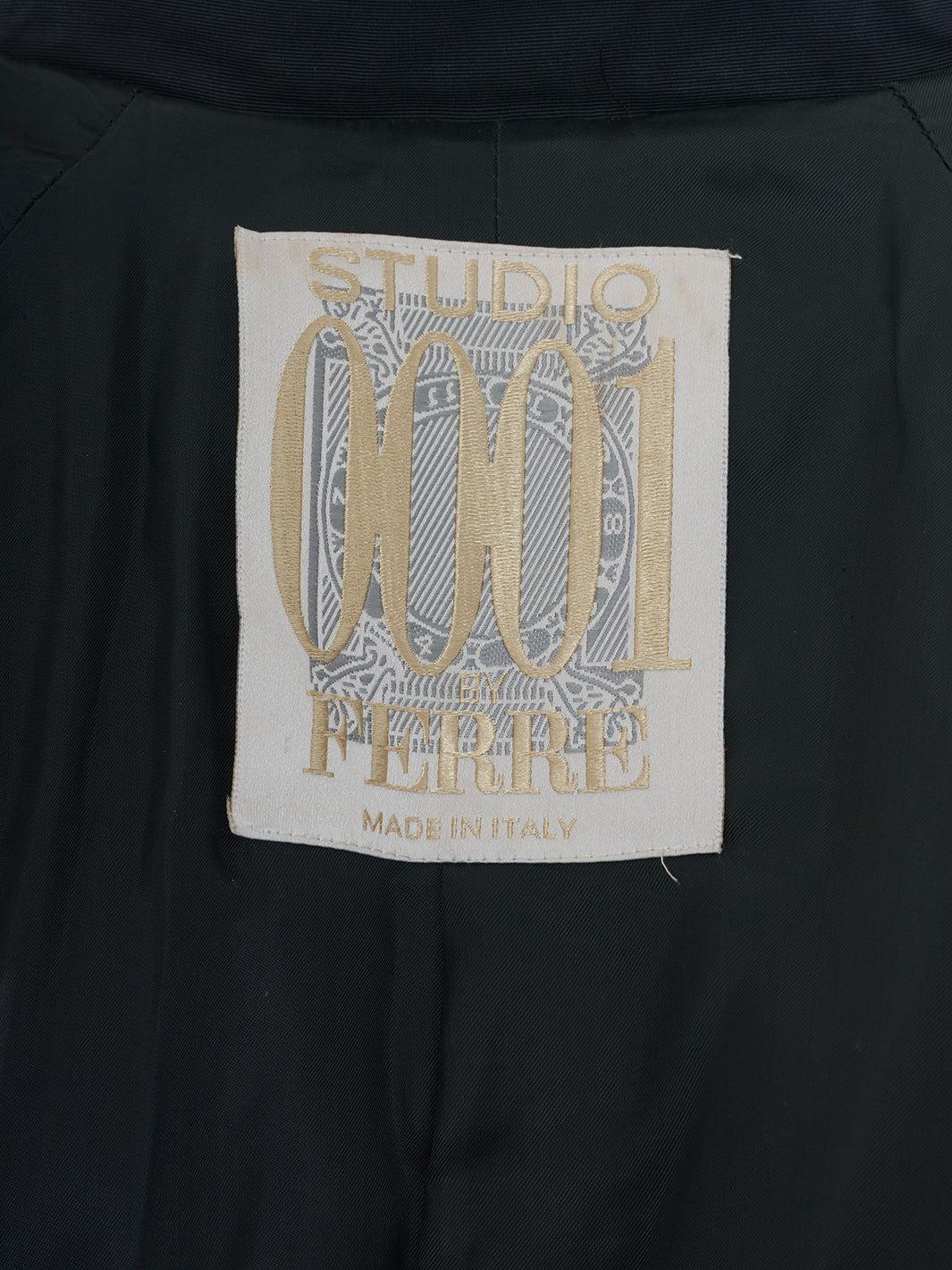 Gianfranco Ferré black wool coat, 1990s CVM22.81.16  Ferré 