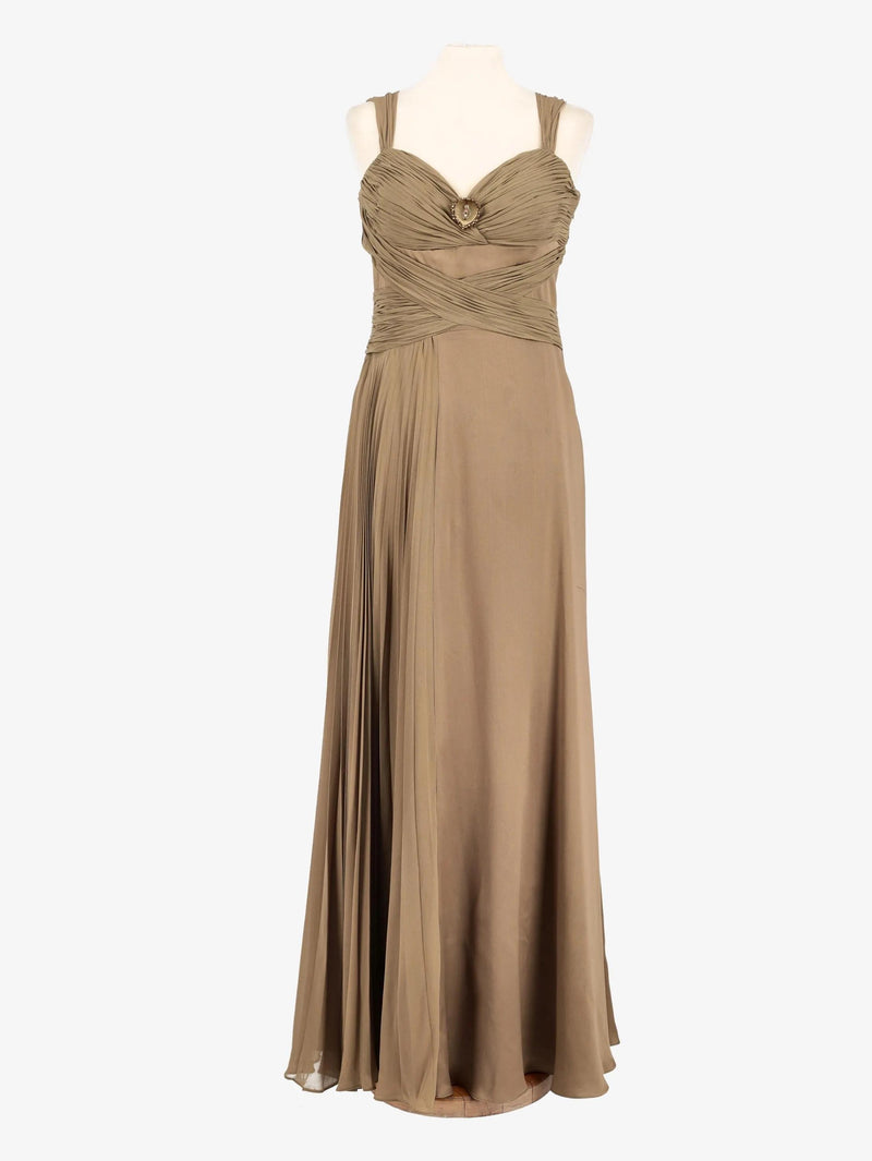 Vintage Draped Gold Dress WCV23051863  Vintage 