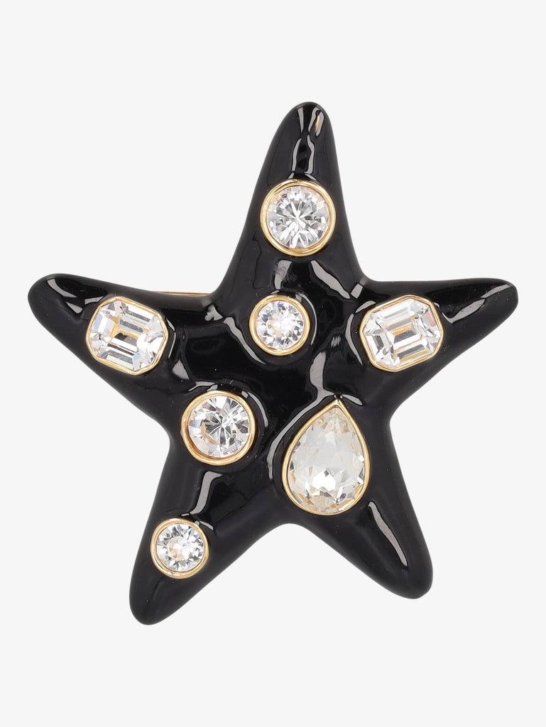 Kenneth Jay Lane Jackie Black Star Brooch CVR24.1.133  Kenneth Jay Lane 