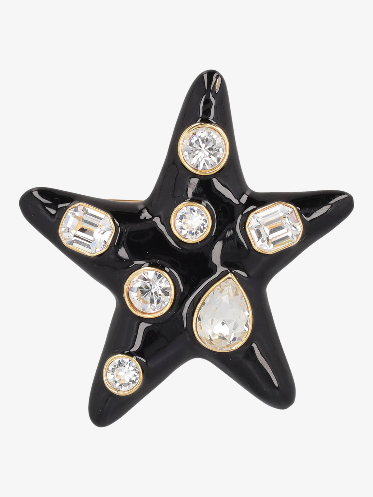Kenneth Jay Lane Jackie Black Star Brooch CVR24.1.133  Kenneth Jay Lane 