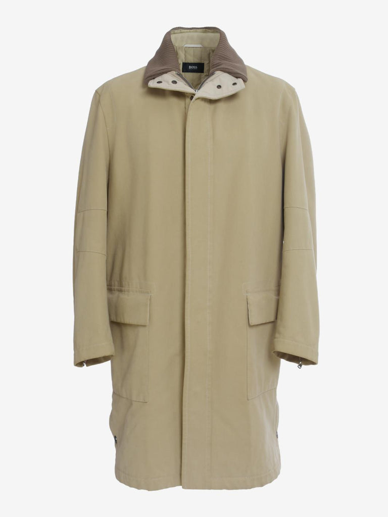 Hugo Boss Beige Coat With Pockets