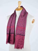 1970s men burgundy silk-blend scarf with graphic pattern W22030638  Vintage 