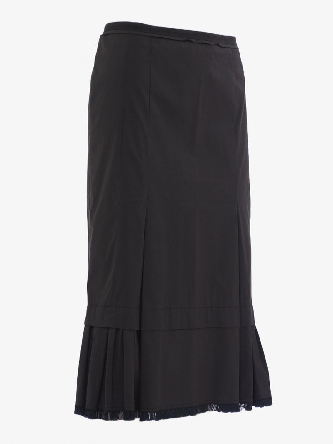 Prada black skirt with ruffle