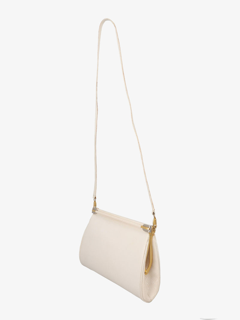Vintage White Leather Shoulder Bag WCV300625.46  Vintage 