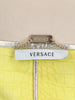 Versace Cocco Gold Leather Overcoat
