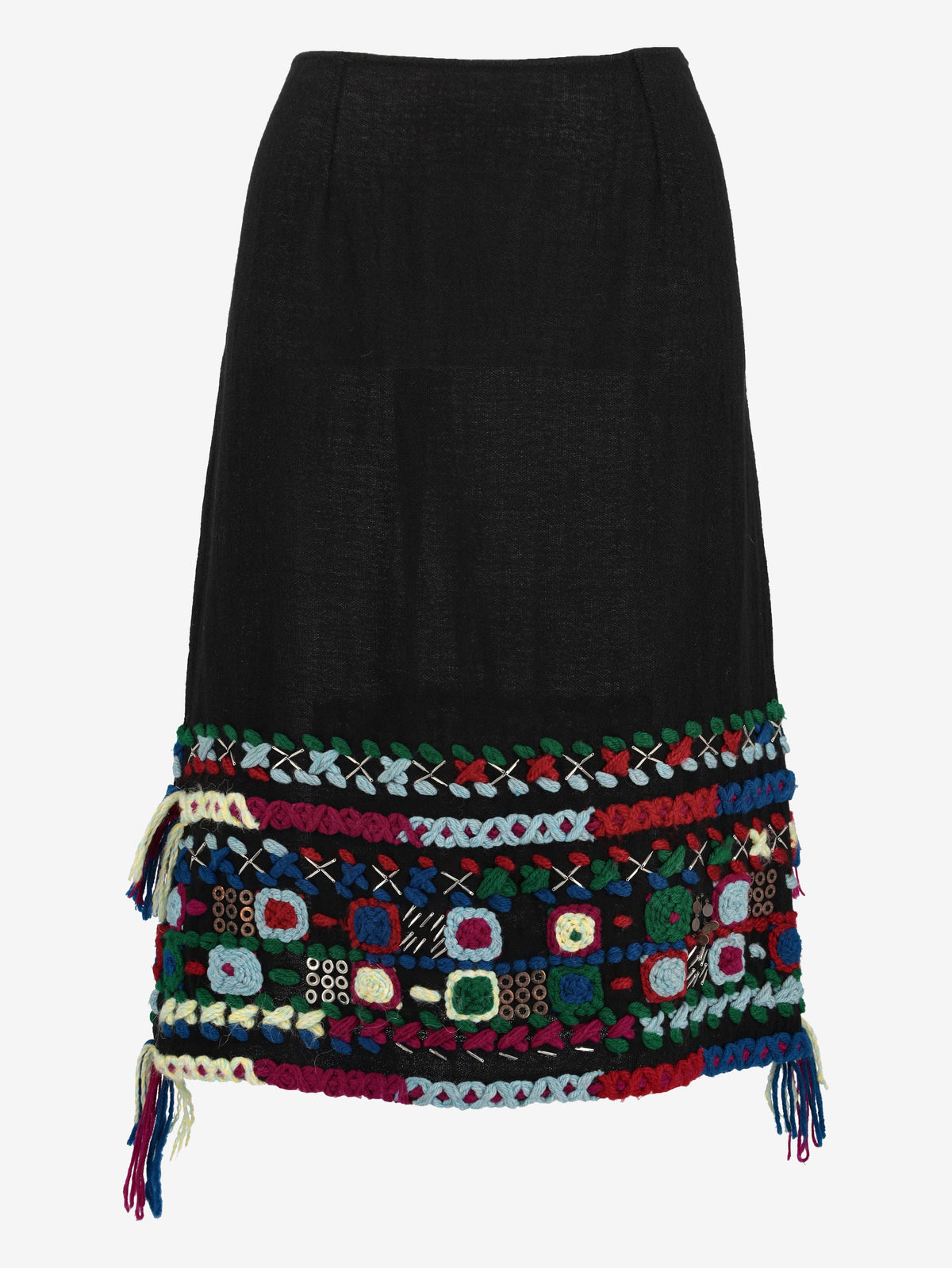 Fendi Wool Midi Skirt