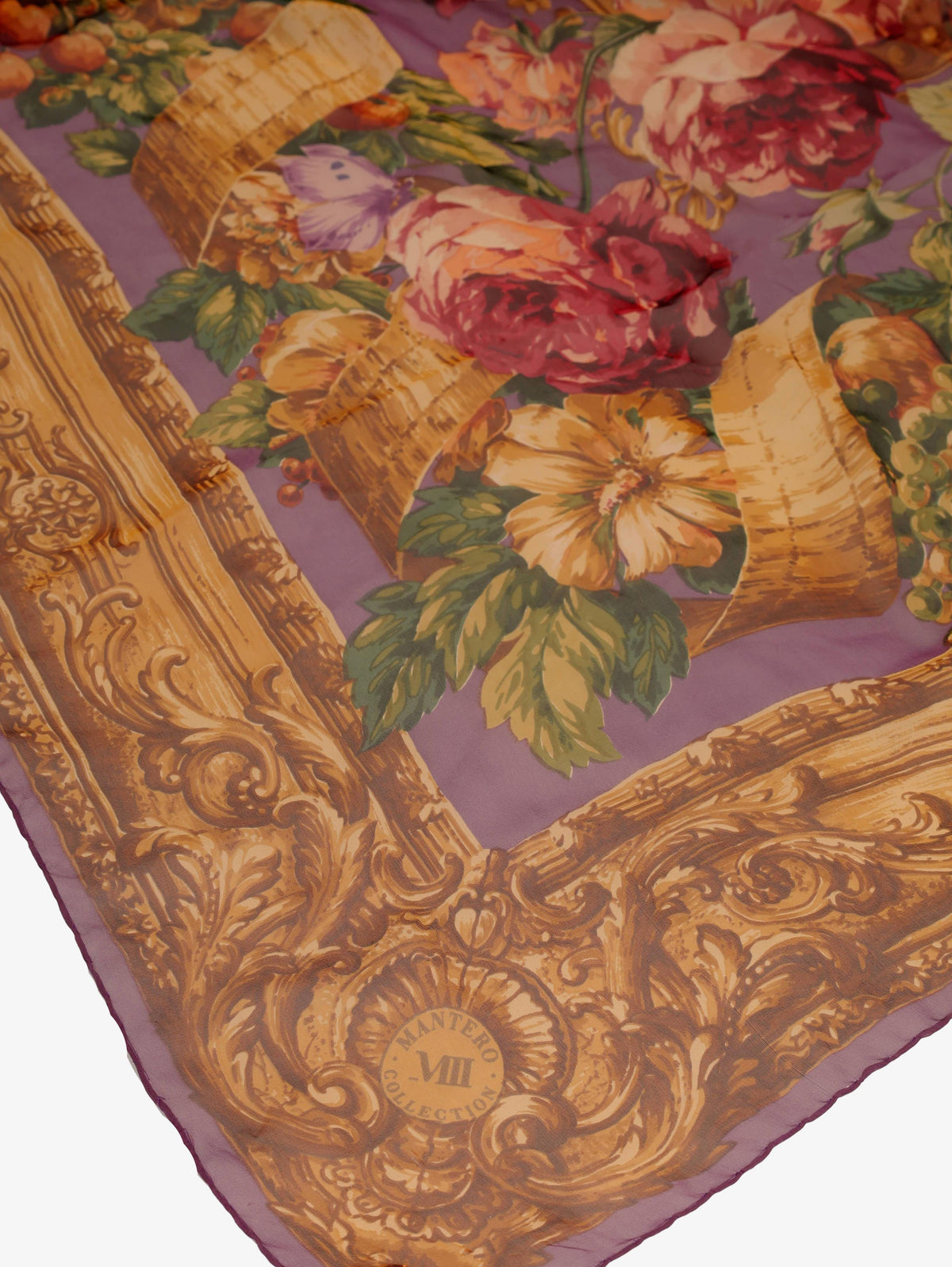 Foulard in seta a fiori Mantero
