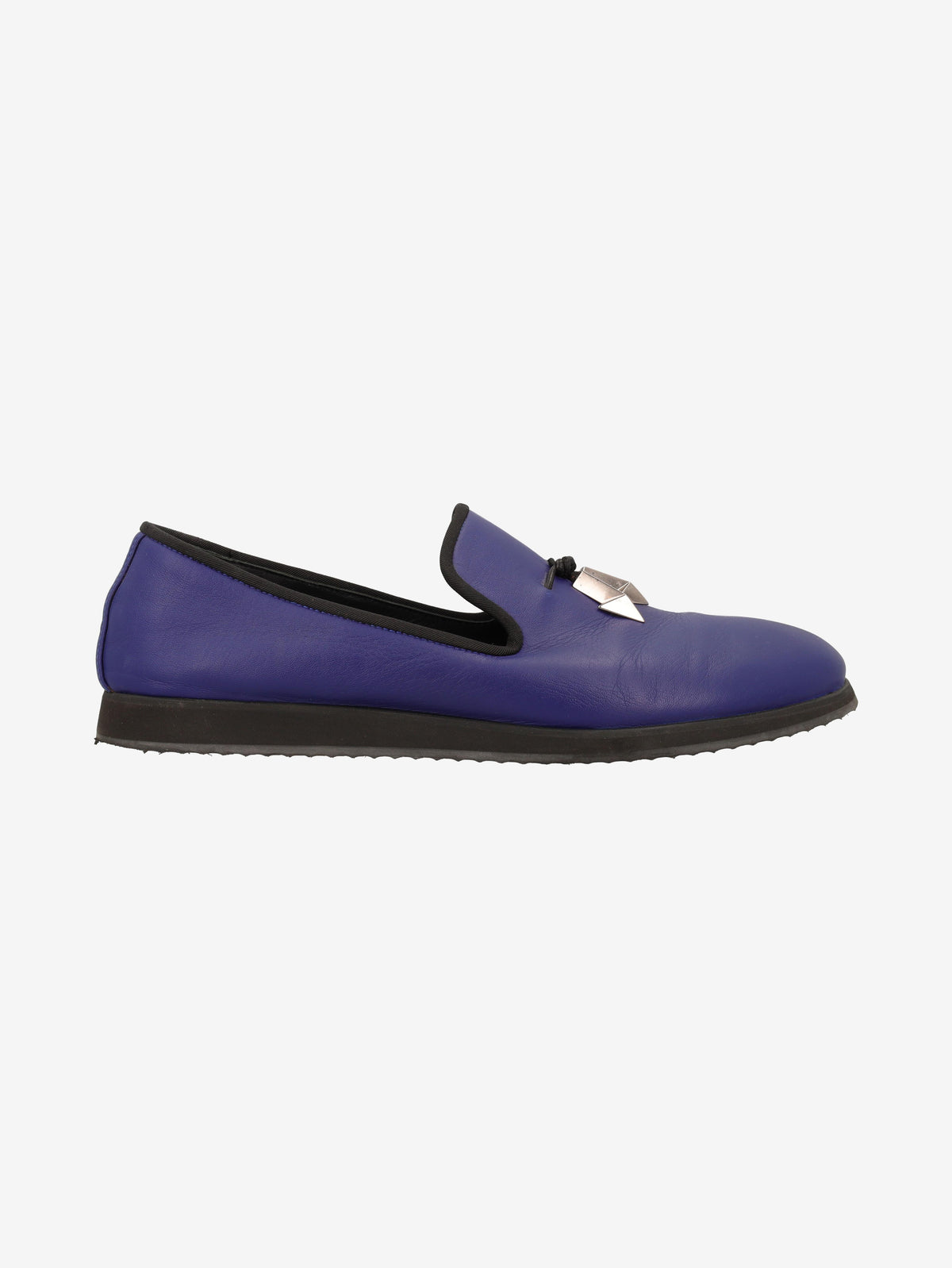 Giuseppe Zanotti Blue Leather Loafers WCV250877.03  Giuseppe Zanotti 