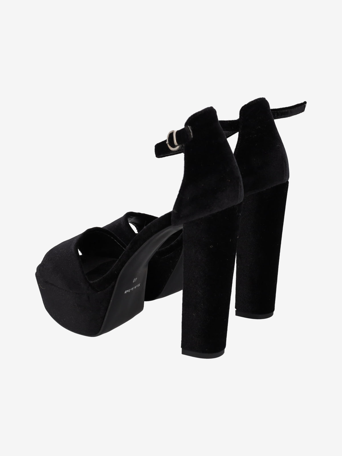 Vintage Black Velvet Platform Sandals WCV22072102  Vintage 