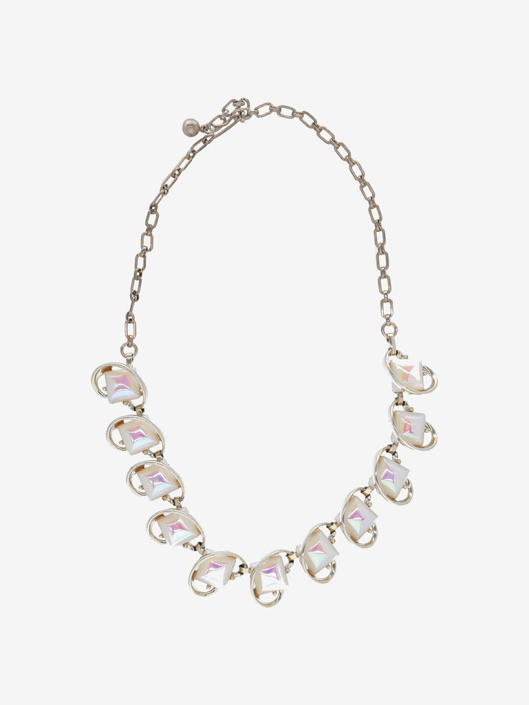 Kenneth Jay Lane Necklace with Iridescent Geometric Inserts W13426.137  Kenneth Jay Lane 