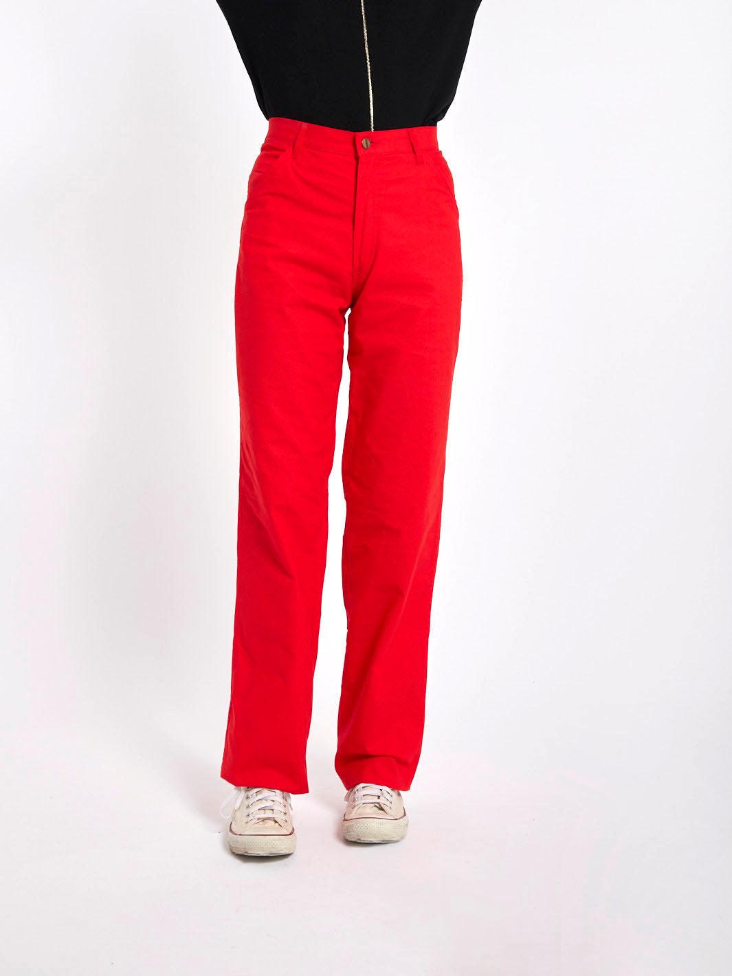 1980s Wrangler slim cut trouser in bright red W22031724  Wrangler 