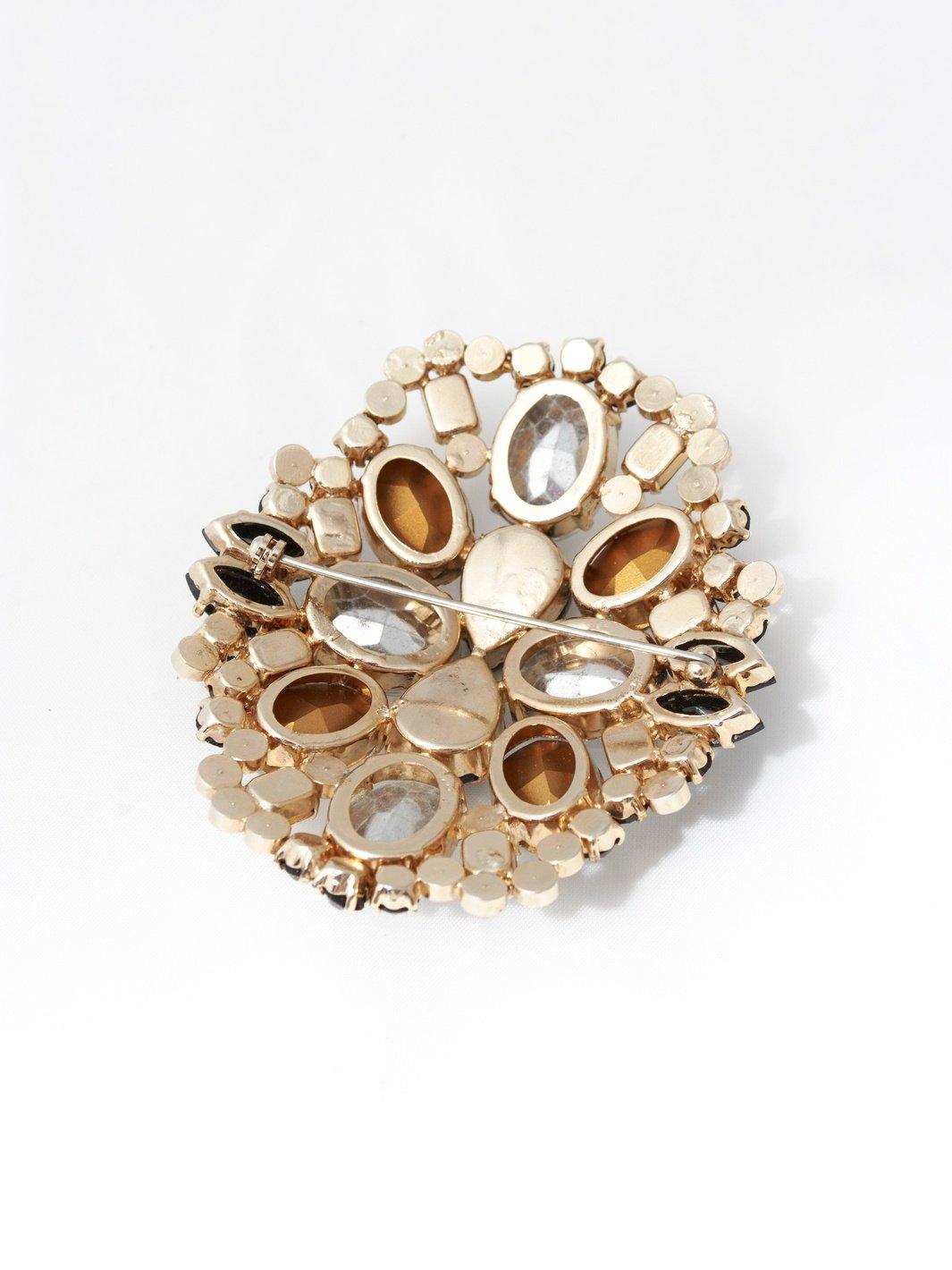 Gianfranco Ferrè brooch with black stones, 1980 W22062801  Gianfranco Ferré 