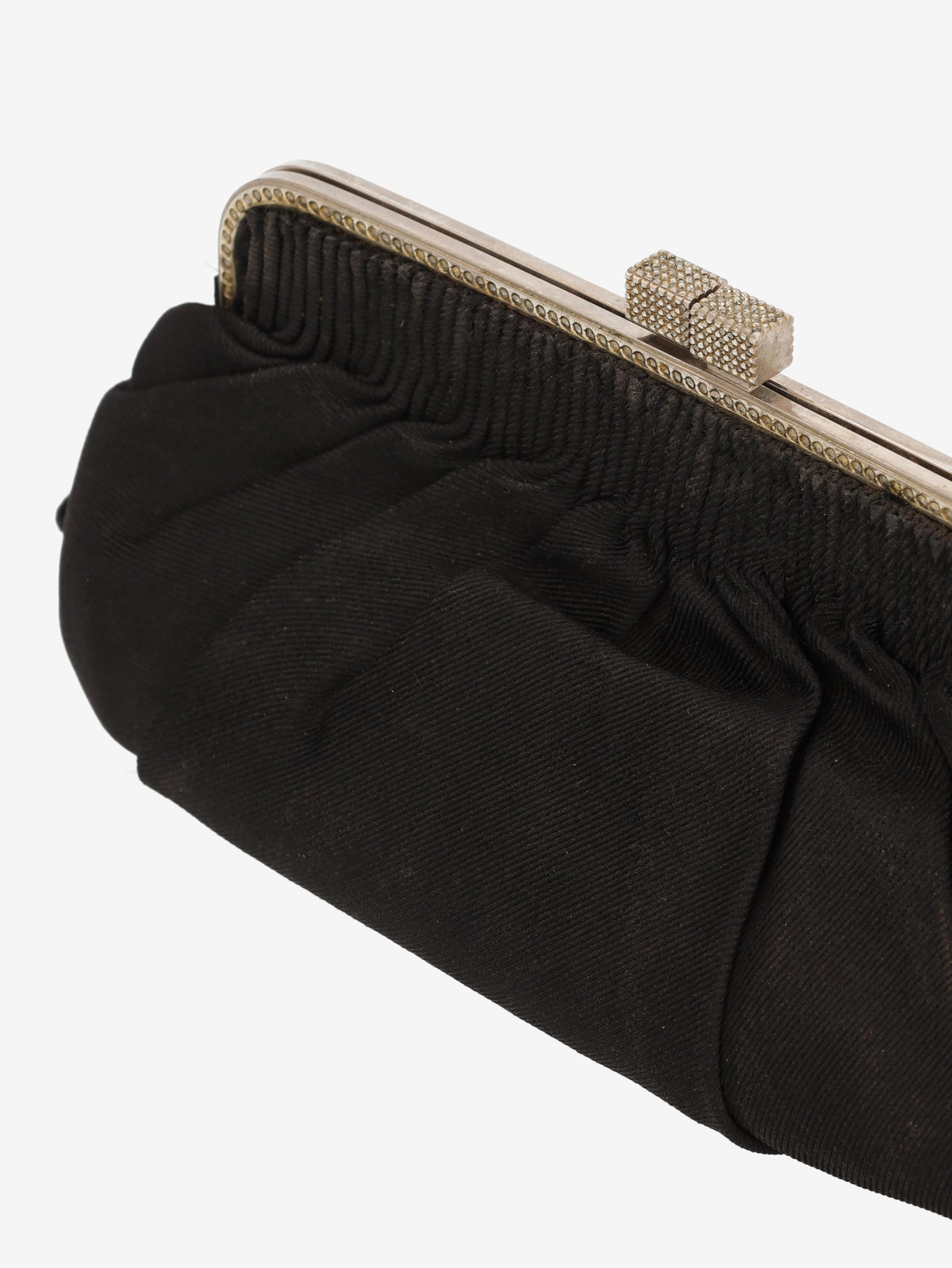 Pirovano Black Cotton Evening Clutch W150626.37  Vintage 