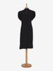 Vintage dress with white beaded embroidery and vertical flower - '40s AR006  Vintage 