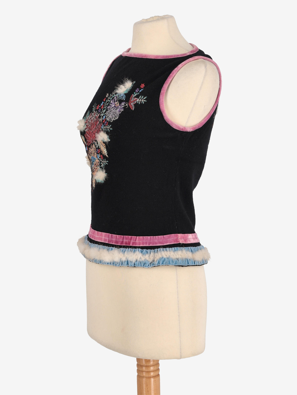 Voyage Knitted Vest with Embroidered Details W2511.96  Voyage 