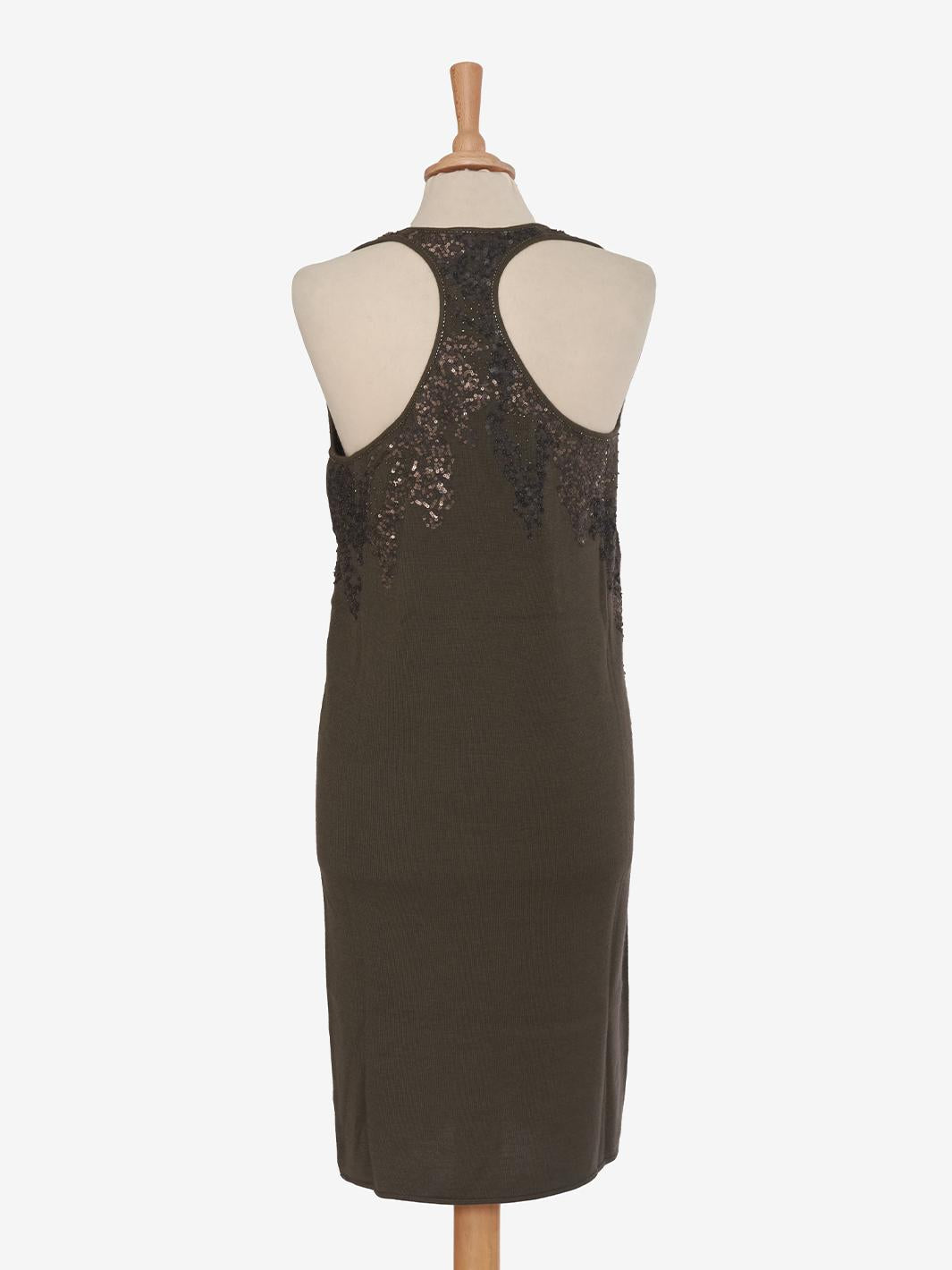 Krizia sequin appliqué midi dress