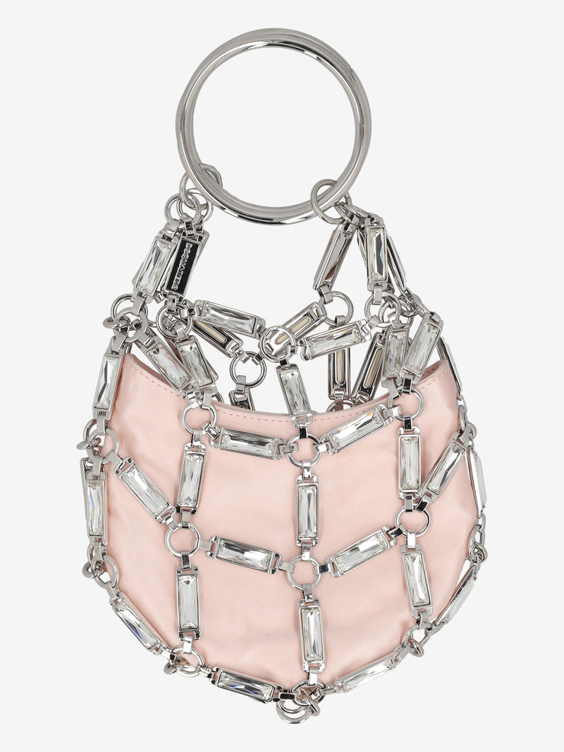 Dsquared2 Crystal-Embellished Metal Mesh Handbag CVM26.23.92  Dsquared² 