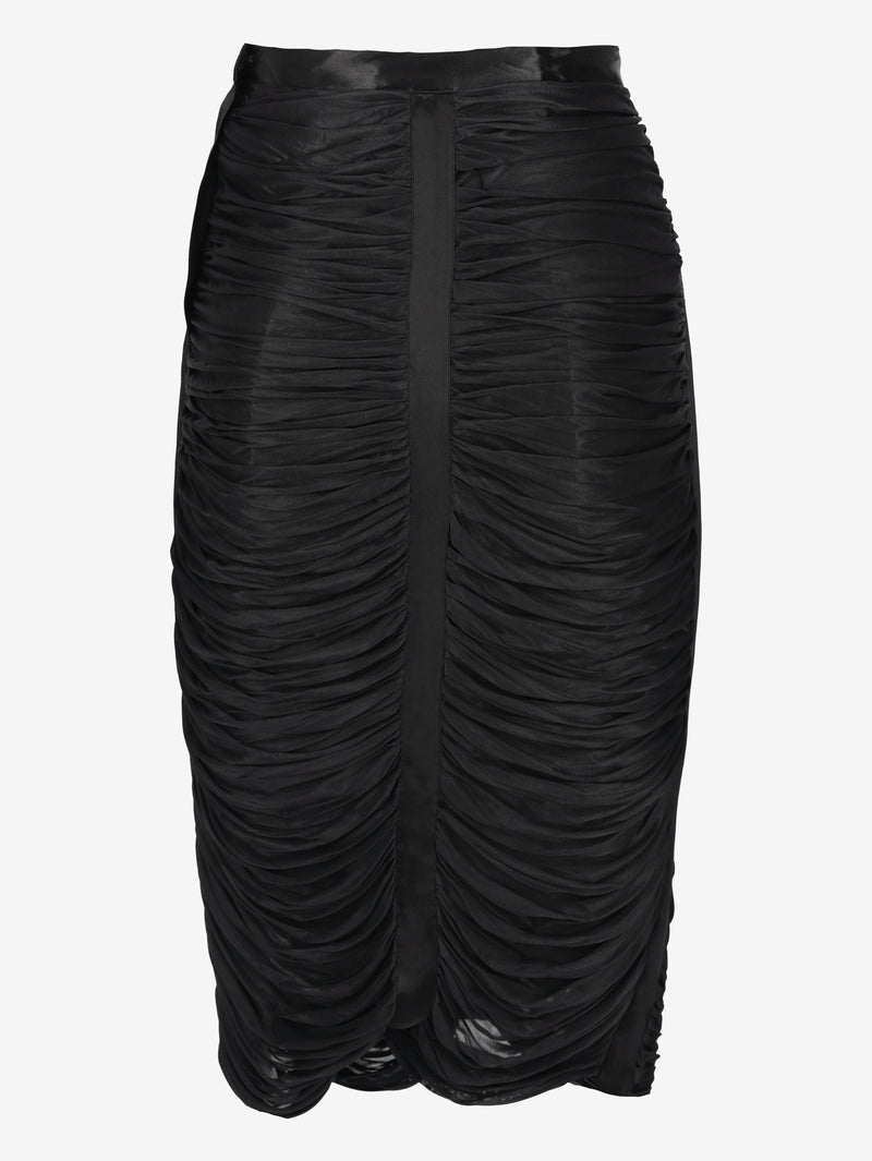 Yves Saint Laurent Draped Midi Skirt W7426.49  Yves Saint Laurent 