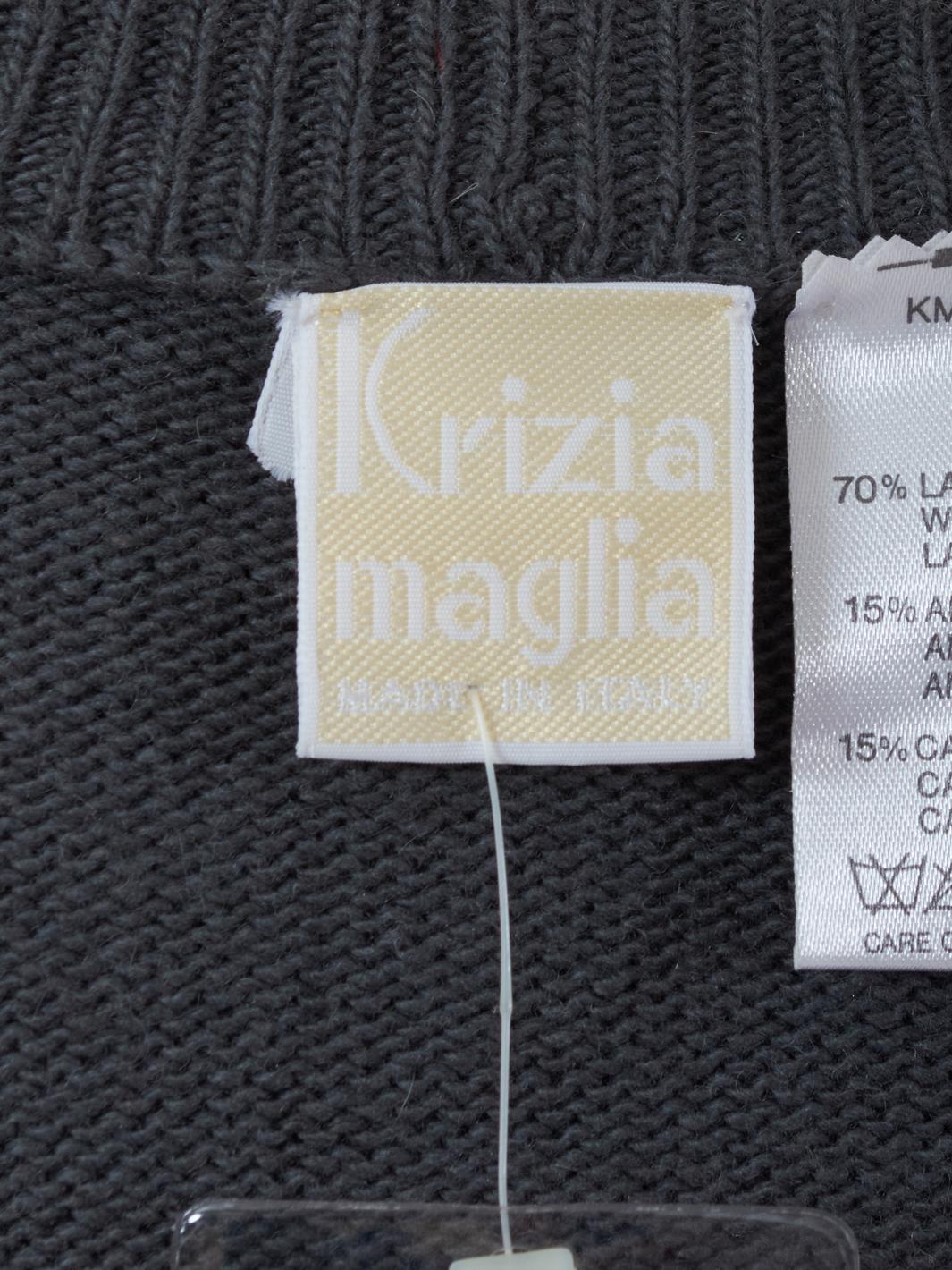 Krizia 小狗刺绣毛衣