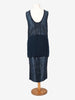 Gianfranco Ferré Blue Navy Beaded Suit