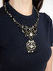 Y2K Prada sweater in blue wool with Swarovski detail