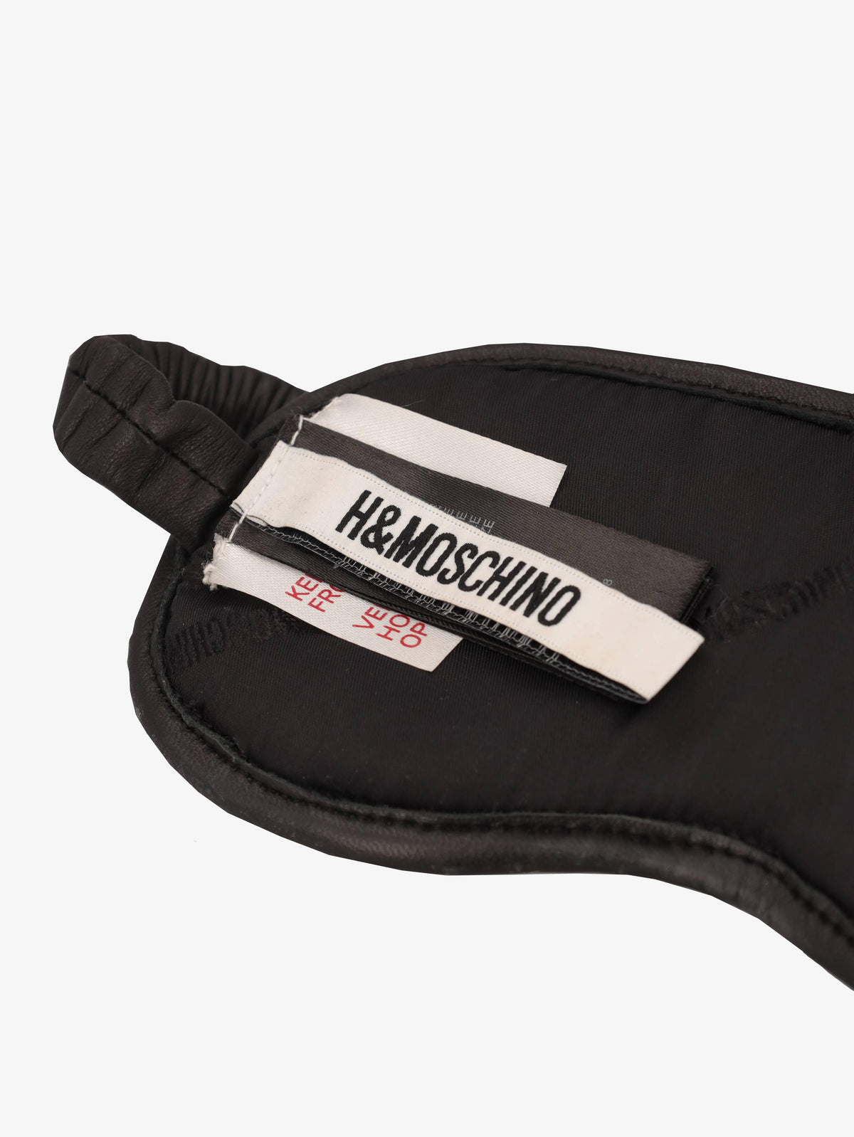 Moschino Sleeping Mask in Black Leather WCV250876  Moschino 