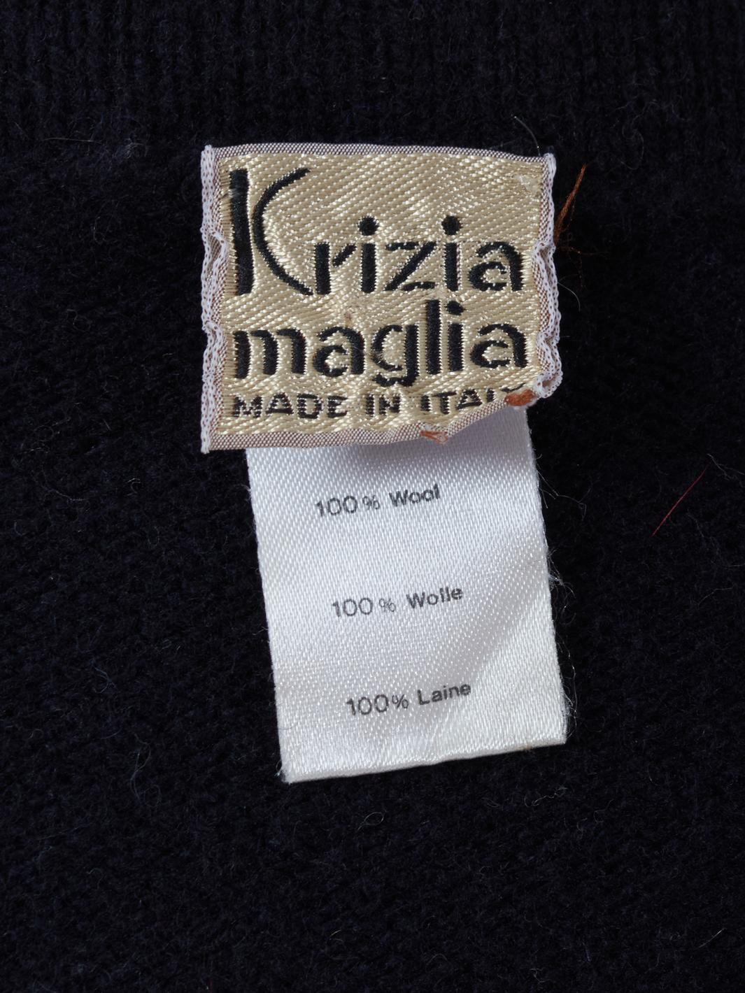 Krizia Maglia in lana con ricamo dalmata