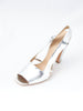 Y2K Costume National sandals in silver patent leather BR003215  Costume national 
