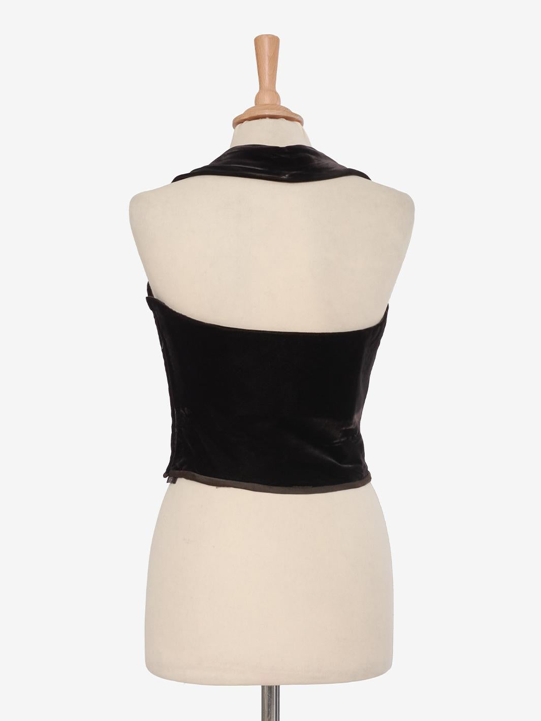Juanita Sabbadini Brown velvet top