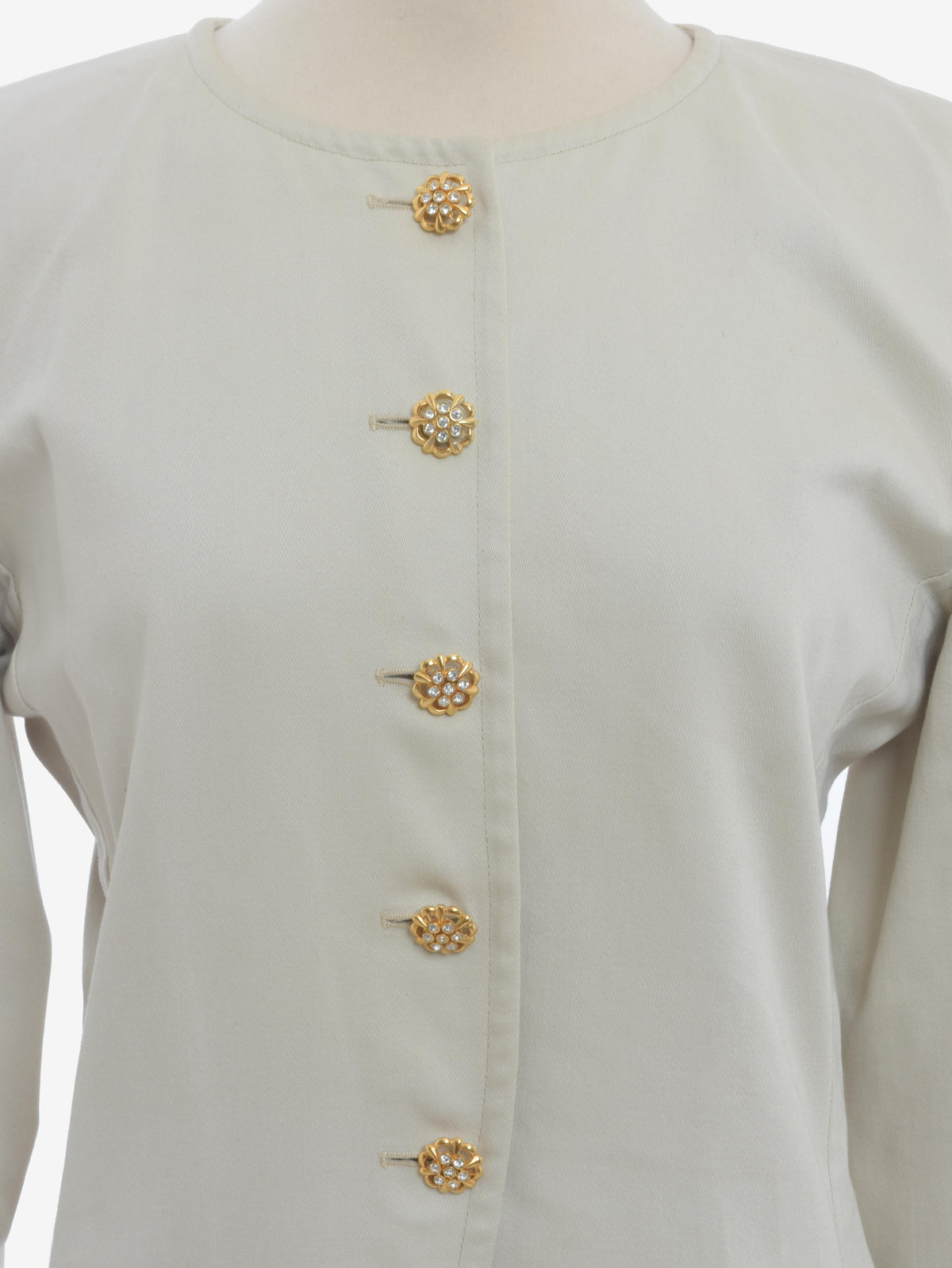 Yves Saint Laurent Blazer With Jeweled Buttons - 80s