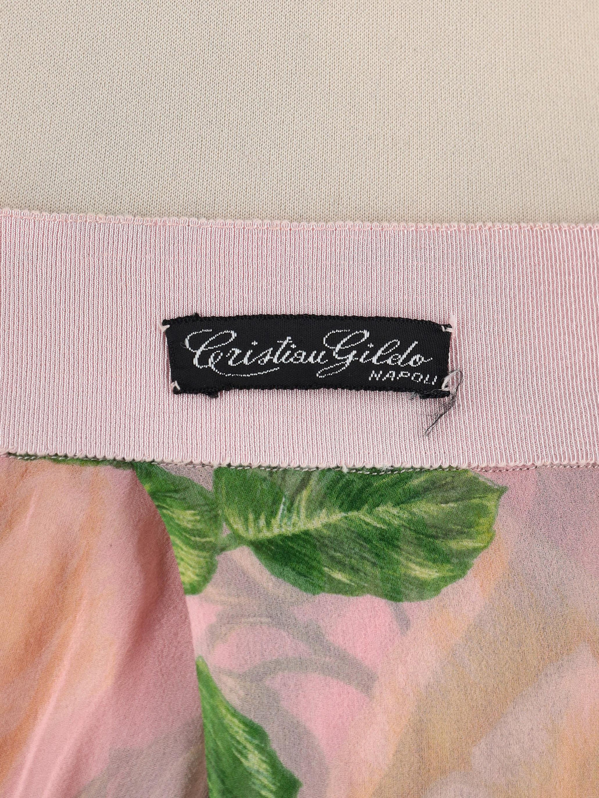 Vintage Silk Skirt & Blouse Set with Rose Print W150626.10  Vintage 