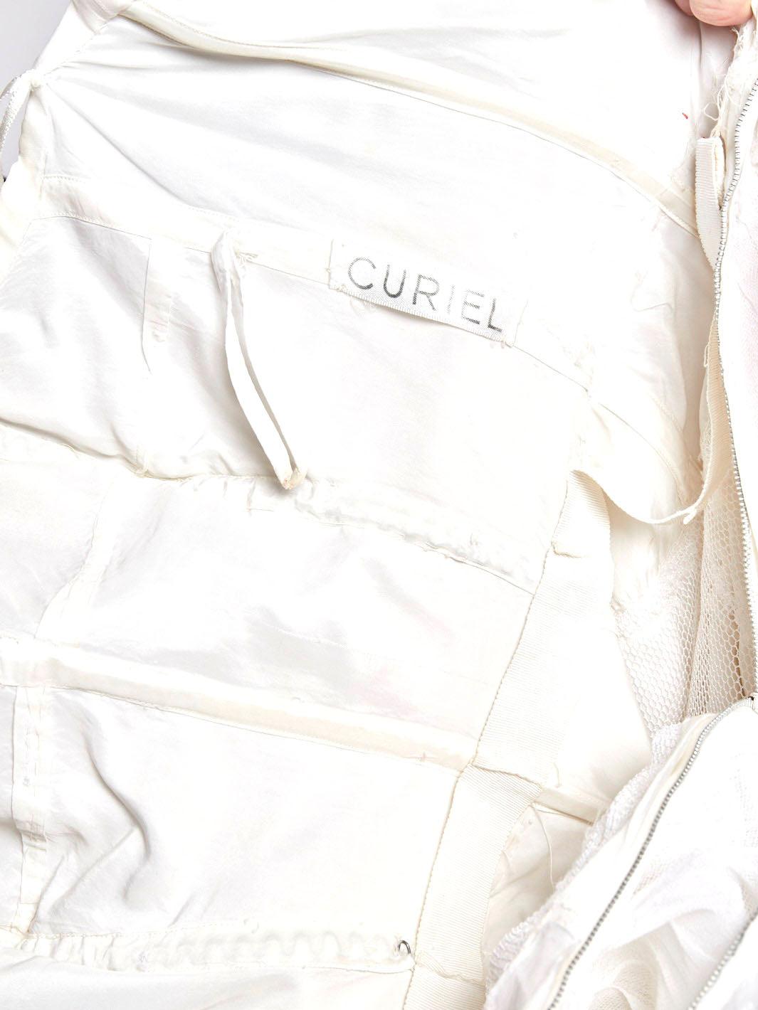 Vintage 1950s Curiel White Dress with Red Belt B1603622  Curiel 