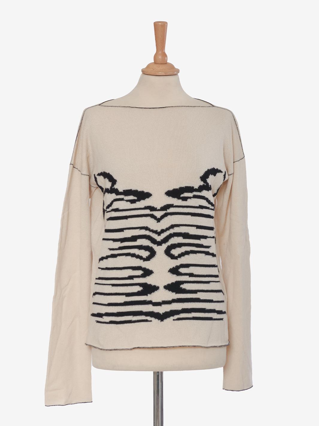 Krizia Zebra Print Sweater