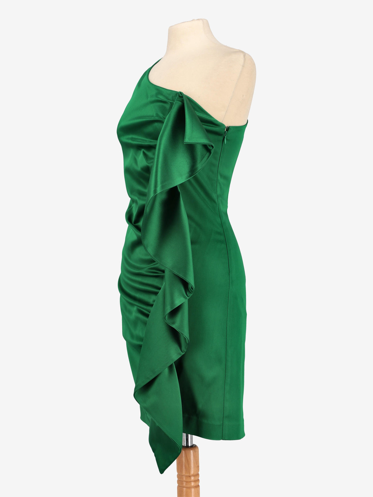 Parosh Green Flounced Dress WCV241224.8  Parosh 
